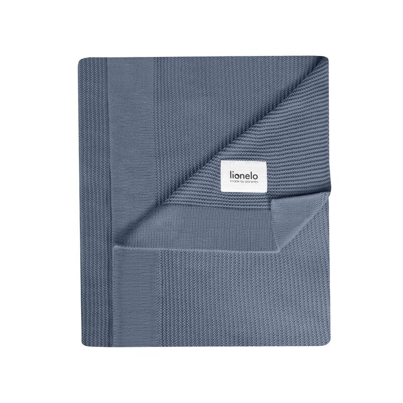 Paturica multifunctionala, Lionelo, Din bambus, Cu proprietati de termoreglare, Antibacteriana, Antifungica, Antialergice, Lavabila la masina de spalat, 100x75 cm, Albastru