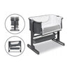 Patut co-sleeper, Lionelo, Timon, 3 in 1, Pliabil, Cu setare unghiulara, Reglabil in 6 pozitii pe inaltime, Din Aluminiu, 90x50 cm, Conform cu standardele europeane de securitate EN1130 si EN16890, Gri