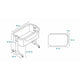 Patut co-sleeper, Lionelo, Timon, 3 in 1, Pliabil, Cu setare unghiulara, Reglabil in 6 pozitii pe inaltime, Din Aluminiu, 90x50 cm, Conform cu standardele europeane de securitate EN1130 si EN16890, Gri