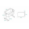 Patut co-sleeper, Lionelo, Timon, 3 in 1, Pliabil, Cu setare unghiulara, Reglabil in 6 pozitii pe inaltime, Din Aluminiu, 90x50 cm, Conform cu standardele europeane de securitate EN1130 si EN16890, Gri