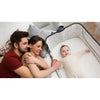 Patut co-sleeper, Lionelo, Timon, 3 in 1, Pliabil, Cu setare unghiulara, Reglabil in 6 pozitii pe inaltime, Din Aluminiu, 90x50 cm, Conform cu standardele europeane de securitate EN1130 si EN16890, Gri