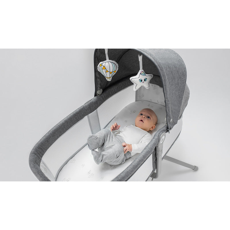Patut balansoar, Lionelo, Malin, 3 in 1, Pliabil, 0-9 kg, Geanta Transport, Asamblare Rapida, Ultra-Usor, Conform cu standardele europeane de securitate EN1130 si EN16890, Gri - gogobaby.ro