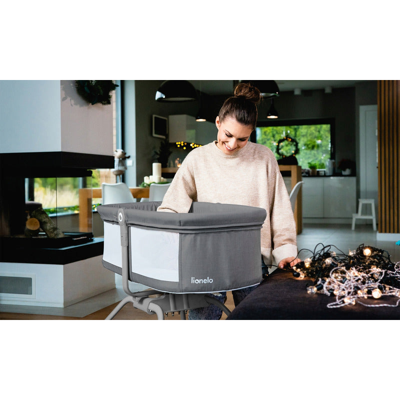 Patut balansoar, Lionelo, Malin, 3 in 1, Pliabil, 0-9 kg, Geanta Transport, Asamblare Rapida, Ultra-Usor, Conform cu standardele europeane de securitate EN1130 si EN16890, Gri - gogobaby.ro