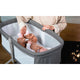Patut balansoar, Lionelo, Malin, 3 in 1, Pliabil, 0-9 kg, Geanta Transport, Asamblare Rapida, Ultra-Usor, Conform cu standardele europeane de securitate EN1130 si EN16890, Gri