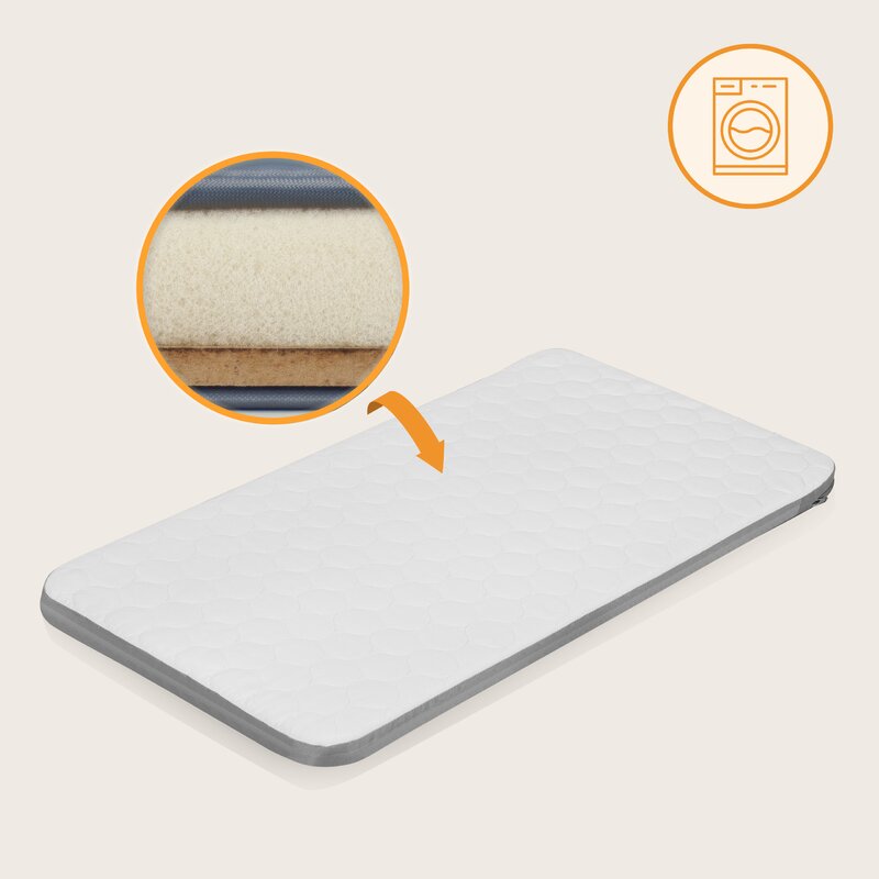 Patut co-sleeper, Lionelo, Aurora, 3 in 1, Cu leganare si setare unghiulara, Include saltea cu densitate T25 si geanta transport, Reglabil in 5 pozitii, Pana la 9 kg, 0 luni+, 85x60x66 cm, Certificari EN 1130:2019+AC:2020, EN 16890:2, Gri deschis - gogobaby.ro
