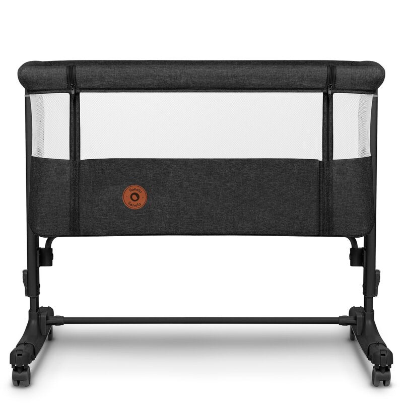 Patut co-sleeper, Lionelo, Aurora, 3 in 1, Cu leganare si setare unghiulara, Include saltea cu densitate T25 si geanta transport, Reglabil in 5 pozitii pe inaltime, Pana la 9 kg, 0 luni+, Conform cu EN 1130:2019+AC:2020, EN 16890:2, Gri inchis - gogobaby.ro