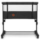 Patut co-sleeper, Lionelo, Aurora, 3 in 1, Cu leganare si setare unghiulara, Include saltea cu densitate T25 si geanta transport, Reglabil in 5 pozitii pe inaltime, Pana la 9 kg, 0 luni+, Conform cu EN 1130:2019+AC:2020, EN 16890:2, Gri inchis
