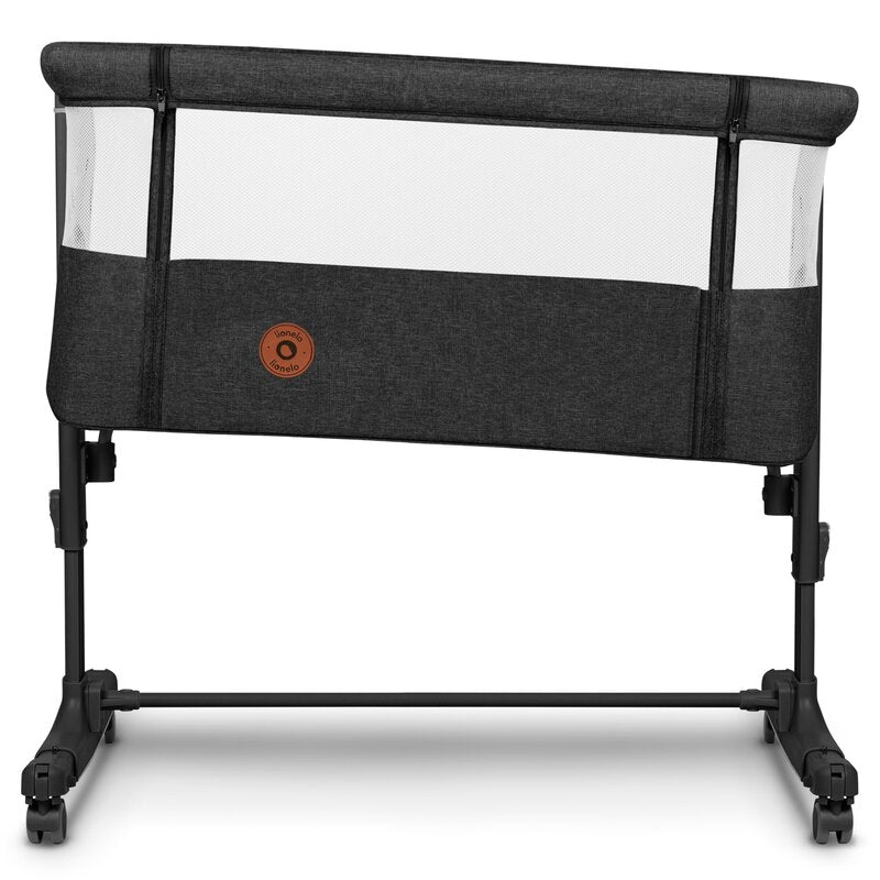 Patut co-sleeper, Lionelo, Aurora, 3 in 1, Cu leganare si setare unghiulara, Include saltea cu densitate T25 si geanta transport, Reglabil in 5 pozitii pe inaltime, Pana la 9 kg, 0 luni+, Conform cu EN 1130:2019+AC:2020, EN 16890:2, Gri inchis - gogobaby.ro