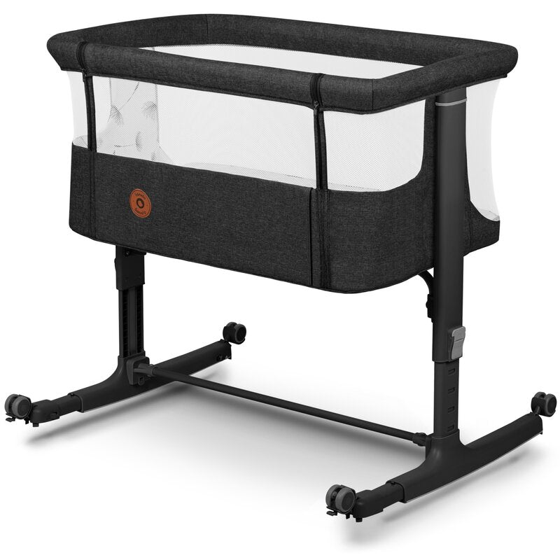Patut co-sleeper, Lionelo, Aurora, 3 in 1, Cu leganare si setare unghiulara, Include saltea cu densitate T25 si geanta transport, Reglabil in 5 pozitii pe inaltime, Pana la 9 kg, 0 luni+, Conform cu EN 1130:2019+AC:2020, EN 16890:2, Gri inchis - gogobaby.ro