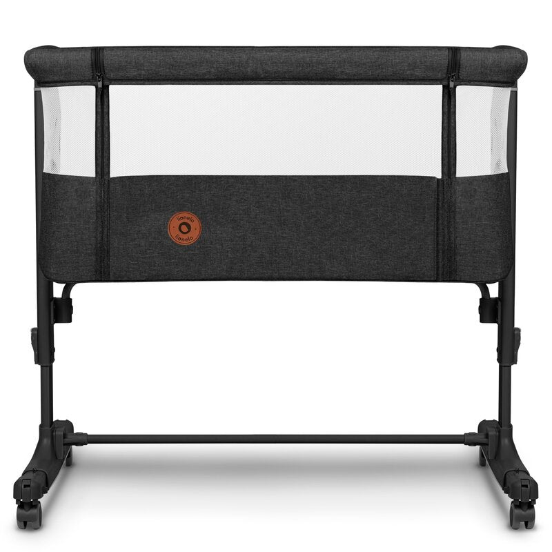 Patut co-sleeper, Lionelo, Aurora, 3 in 1, Cu leganare si setare unghiulara, Include saltea cu densitate T25 si geanta transport, Reglabil in 5 pozitii pe inaltime, Pana la 9 kg, 0 luni+, Conform cu EN 1130:2019+AC:2020, EN 16890:2, Gri inchis - gogobaby.ro