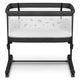 Patut co-sleeper, Lionelo, Aurora, 3 in 1, Cu leganare si setare unghiulara, Include saltea cu densitate T25 si geanta transport, Reglabil in 5 pozitii pe inaltime, Pana la 9 kg, 0 luni+, Conform cu EN 1130:2019+AC:2020, EN 16890:2, Gri inchis