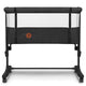 Patut co-sleeper, Lionelo, Aurora, 3 in 1, Cu leganare si setare unghiulara, Include saltea cu densitate T25 si geanta transport, Reglabil in 5 pozitii pe inaltime, Pana la 9 kg, 0 luni+, Conform cu EN 1130:2019+AC:2020, EN 16890:2, Gri inchis