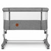 Patut co-sleeper, Lionelo, Aurora, 3 in 1, Cu leganare si setare unghiulara, Include saltea cu densitate T25 si geanta transport, Reglabil in 5 pozitii pe inaltime, Pana la 9 kg, 0 luni+, 85x60x66 cm, Conform cu EN 1130:2019+AC:2020, EN 16890:2, Gri - gogobaby.ro