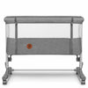 Patut co-sleeper, Lionelo, Aurora, 3 in 1, Cu leganare si setare unghiulara, Include saltea cu densitate T25 si geanta transport, Reglabil in 5 pozitii pe inaltime, Pana la 9 kg, 0 luni+, 85x60x66 cm, Conform cu EN 1130:2019+AC:2020, EN 16890:2, Gri - gogobaby.ro