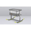 Patut co-sleeper, Lionelo, Aurora, 3 in 1, Cu leganare si setare unghiulara, Include saltea cu densitate T25 si geanta transport, Reglabil in 5 pozitii pe inaltime, Pana la 9 kg, 0 luni+, 85x60x66 cm, Conform cu EN 1130:2019+AC:2020, EN 16890:2, Gri - gogobaby.ro