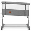 Patut co-sleeper, Lionelo, Aurora, 3 in 1, Cu leganare si setare unghiulara, Include saltea cu densitate T25 si geanta transport, Reglabil in 5 pozitii pe inaltime, Pana la 9 kg, 0 luni+, 85x60x66 cm, Conform cu EN 1130:2019+AC:2020, EN 16890:2, Gri - gogobaby.ro