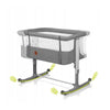 Patut co-sleeper, Lionelo, Aurora, 3 in 1, Cu leganare si setare unghiulara, Include saltea cu densitate T25 si geanta transport, Reglabil in 5 pozitii pe inaltime, Pana la 9 kg, 0 luni+, 85x60x66 cm, Conform cu EN 1130:2019+AC:2020, EN 16890:2, Gri - gogobaby.ro