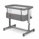 Patut co-sleeper, Lionelo, Aurora, 3 in 1, Cu leganare si setare unghiulara, Include saltea cu densitate T25 si geanta transport, Reglabil in 5 pozitii pe inaltime, Pana la 9 kg, 0 luni+, 85x60x66 cm, Conform cu EN 1130:2019+AC:2020, EN 16890:2, Gri