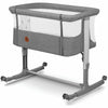 Patut co-sleeper, Lionelo, Aurora, 3 in 1, Cu leganare si setare unghiulara, Include saltea cu densitate T25 si geanta transport, Reglabil in 5 pozitii pe inaltime, Pana la 9 kg, 0 luni+, 85x60x66 cm, Conform cu EN 1130:2019+AC:2020, EN 16890:2, Gri - gogobaby.ro