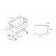 Patut co-sleeper, Lionelo, Leonie, Cu sistem de leganare, Cu setare unghiulara, Reglabil in 5 pozitii pe inaltime, Conform cu standardele europeane de securitate EN1130 si EN16890, Grey Stone