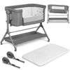 Patut co-sleeper, Lionelo, Leonie, Plus, Pliabil, Cu sistem de leganare, Cu setare unghiulara, Reglabil in 6 pozitii pe inaltime, Conform cu standardele europeane de securitate EN1130 si EN16890, Gri