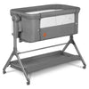 Patut co-sleeper, Lionelo, Leonie, Plus, Pliabil, Cu sistem de leganare, Cu setare unghiulara, Reglabil in 6 pozitii pe inaltime, Conform cu standardele europeane de securitate EN1130 si EN16890, Gri