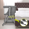 Patut co-sleeper, Lionelo, Leonie, Plus, Pliabil, Cu sistem de leganare, Cu setare unghiulara, Reglabil in 6 pozitii pe inaltime, Conform cu standardele europeane de securitate EN1130 si EN16890, Gri