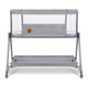 Patut co-sleeper, Lionelo, Luna, 2 in 1, Cu laterala culisanta, Cu setare unghiulara, Cu roti, Reglabil in 6 pozitii pe inaltime, Gri deschis