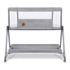 Patut co-sleeper, Lionelo, Luna, 2 in 1, Cu laterala culisanta, Cu setare unghiulara, Cu roti, Reglabil in 6 pozitii pe inaltime, Gri deschis