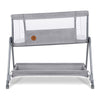 Patut co-sleeper, Lionelo, Luna, 2 in 1, Cu laterala culisanta, Cu setare unghiulara, Cu roti, Reglabil in 6 pozitii pe inaltime, Gri deschis