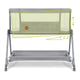 Patut co-sleeper, Lionelo, Luna, 2 in 1, Cu laterala culisanta, Cu setare unghiulara, Cu roti, Reglabil in 6 pozitii pe inaltime, Gri deschis