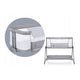 Patut co-sleeper, Lionelo, Luna, 2 in 1, Cu laterala culisanta, Cu setare unghiulara, Cu roti, Reglabil in 6 pozitii pe inaltime, Gri deschis