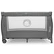 Patut pliant, Lionelo, Stefi Plus, Cu doua nivele, Cu intrare laterala cu fermoar, 2 roti, 120 x 60 cm, Conform cu standardul european de securitate EN 716, Gri/ Multicolor