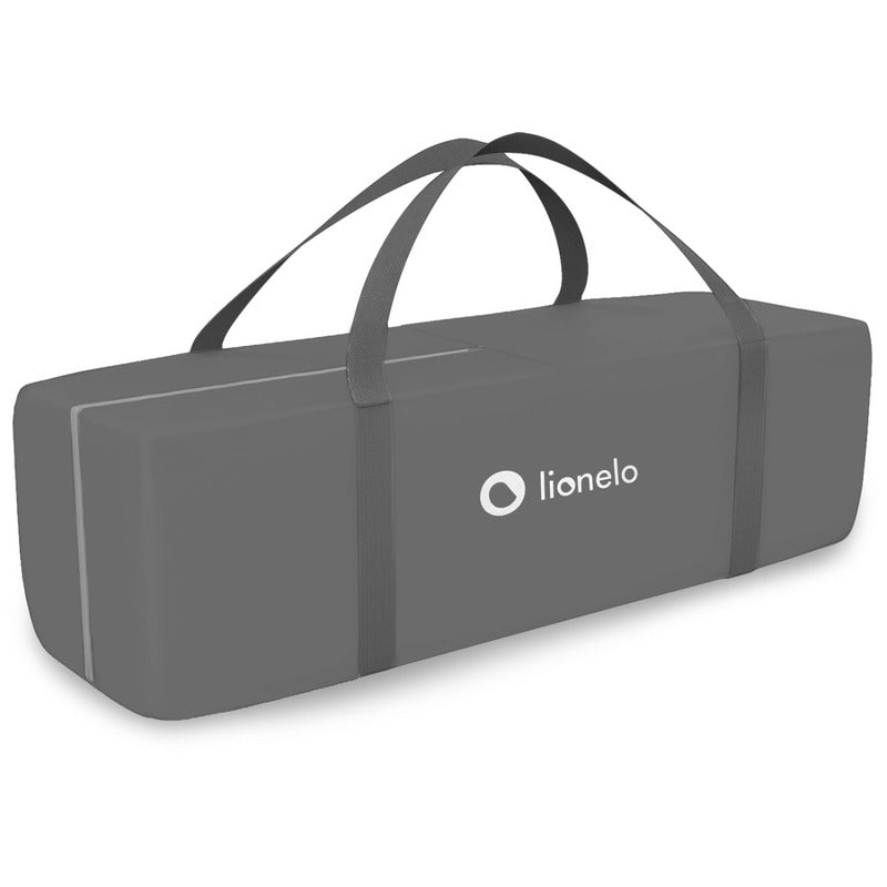 Patut pliant, Lionelo, Stefi Plus, Cu doua nivele, Cu intrare laterala cu fermoar, 2 roti, 120 x 60 cm, Conform cu standardul european de securitate EN 716, Gri/ Multicolor - gogobaby.ro