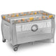 Patut pliant, Lionelo, Stefi Plus, Cu doua nivele, Cu intrare laterala cu fermoar, 2 roti, 120 x 60 cm, Conform cu standardul european de securitate EN 716, Roz/Galben