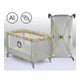 Patut pliant, Lionelo, Stefi Plus, Cu doua nivele, Cu intrare laterala cu fermoar, 2 roti, 120 x 60 cm, Conform cu standardul european de securitate EN 716, Roz/Galben