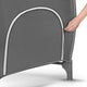 Patut pliant, Lionelo, Sven Plus, 120x60 cm, Cu doua nivele, Cu arcada jucarii, masuta de infasat, vibratii, melodii, conform cu standardele europeane de securitate EN716 si EN12221, Grey