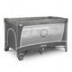 Patut pliant, Lionelo, Flower, Cu doua nivele, Cu arcada, Geanta transport, Masuta de infasat, Bara cu jucarii, Fereastra laterala, 120x60 cm, Conform cu standardele europeane de securitate EN 716 si EN12221, Gri