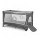 Patut pliant, Lionelo, Flower, Cu doua nivele, Cu arcada, Geanta transport, Masuta de infasat, Bara cu jucarii, Fereastra laterala, 120x60 cm, Conform cu standardele europeane de securitate EN 716 si EN12221, Gri