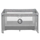 Patut pliant, Lionelo, Stefi, Cu un nivel, Cu intrare laterala cu fermoar, 2 roti, 120x60 cm, Conform cu standardul european de securitate EN 716, Grey