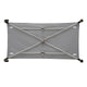 Patut pliant, Lionelo, Stefi, Cu un nivel, Cu intrare laterala cu fermoar, 2 roti, 120x60 cm, Conform cu standardul european de securitate EN 716, Grey