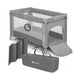 Patut pliant, Lionelo, Stefi, Cu un nivel, Cu intrare laterala cu fermoar, 2 roti, 120x60 cm, Conform cu standardul european de securitate EN 716, Grey