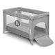 Patut pliant, Lionelo, Stefi, Cu un nivel, Cu intrare laterala cu fermoar, 2 roti, 120x60 cm, Conform cu standardul european de securitate EN 716, Grey