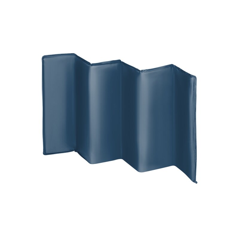 Patut pliant, Lionelo, Stefi, Cu un nivel, Cu intrare laterala cu fermoar, 2 roti, 120x60 cm, Conform cu standardul european de securitate EN 716, Blue Navy
