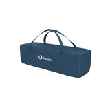 Patut pliant, Lionelo, Stefi, Cu un nivel, Cu intrare laterala cu fermoar, 2 roti, 120x60 cm, Conform cu standardul european de securitate EN 716, Blue Navy