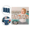 Patut pliant, Lionelo, Stefi, Cu un nivel, Cu intrare laterala cu fermoar, 2 roti, 120x60 cm, Conform cu standardul european de securitate EN 716, Blue Navy