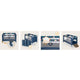 Patut pliant, Lionelo, Stefi, Cu un nivel, Cu intrare laterala cu fermoar, 2 roti, 120x60 cm, Conform cu standardul european de securitate EN 716, Blue Navy