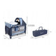 Patut pliant, Lionelo, Sven Plus, 120x60 cm, Cu doua nivele, Cu arcada jucarii, masuta de infasat, vibratii, melodii, conform cu standardele europeane de securitate EN716 si EN12221, Blue Navy
