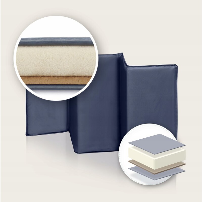 Patut pliant, Lionelo, Sven Plus, 120x60 cm, Cu doua nivele, Cu arcada jucarii, masuta de infasat, vibratii, melodii, conform cu standardele europeane de securitate EN716 si EN12221, Blue Navy