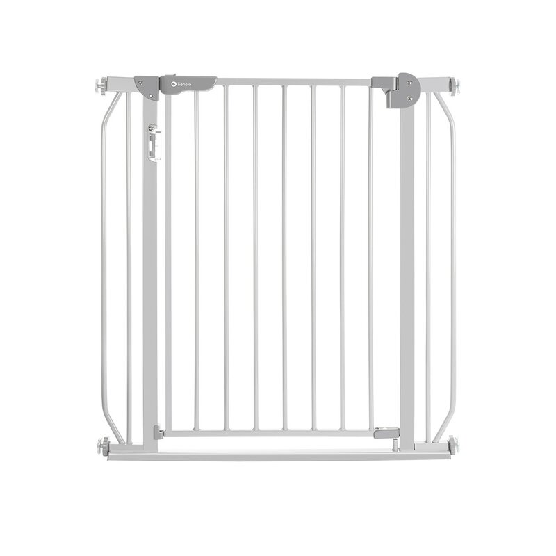 Poarta de siguranta, Lionelo, Truus Slim Led, Prin presiune, Cu lumina Led cu senzor, 105 cm, Conform cu standardul european de securitate EN1930, Gri